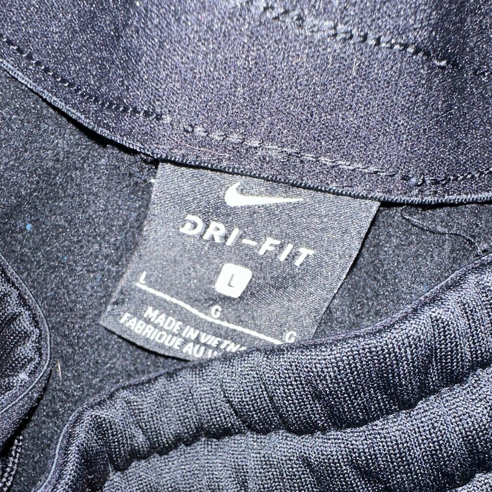 Nike Dri-FIT Men's Black Track Pants Size L Polyester Elastic Waist Drawstring - Picture 5 of 7